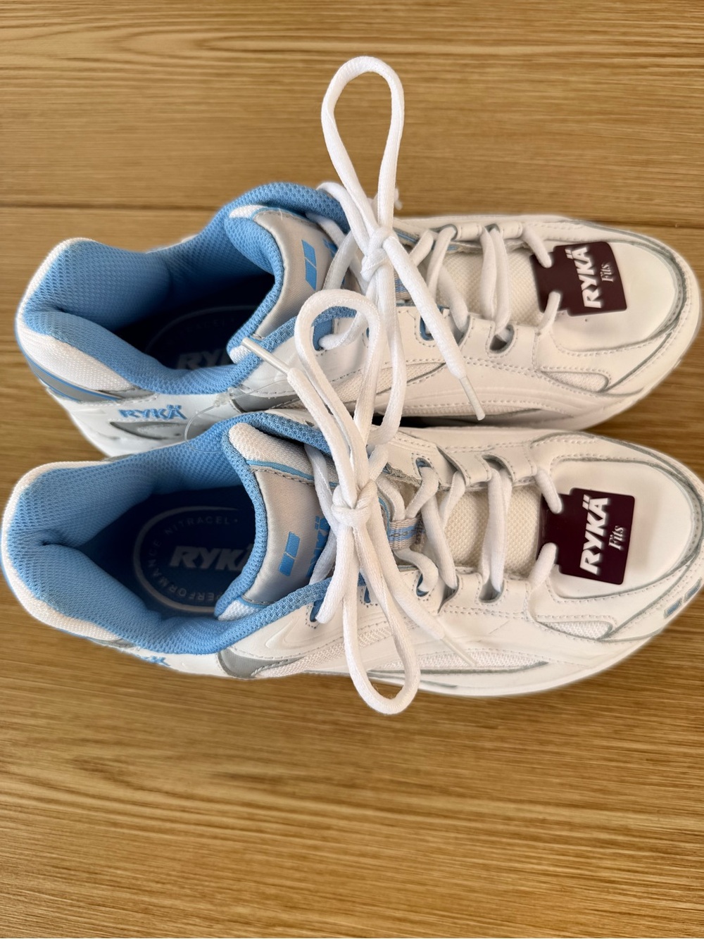 Ryka White and Light Blue Women's Sneakers